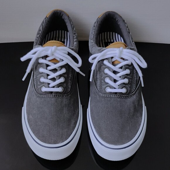 Sperry Men Top-Sider Striper CVO Sneaker in Cool Looking Salt-Washed Black/Grey - Picture 3 of 13